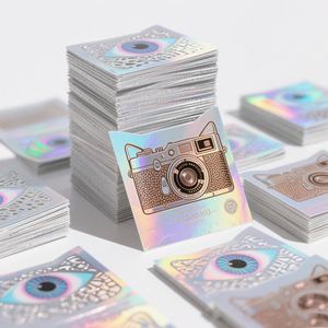 UV Resist Waterproof Custom <b>Logo</b> Printed Die Cut Vinyl Holographic <b>Stickers</b> Reflective Hologram <b>Sticker</b> Label - Product Image 2