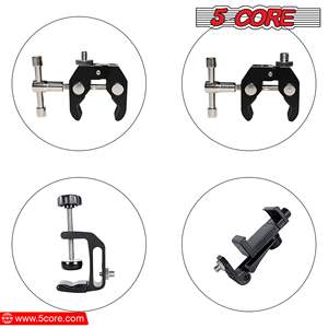 Adaptador de trípode de 5 núcleos con rosca macho de 1/4" a 3/8"-16, tornillo de montaje de cámara metálico portátil para jaula de iluminación - Product Image 6