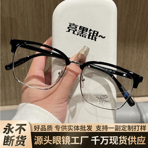 31130 Monturas de Gafas Rectangulares de Media Montura Unisex con Bloqueo de Luz Azul para Miopía, Lentes de PC, Origen Taizhou - Product Image 3