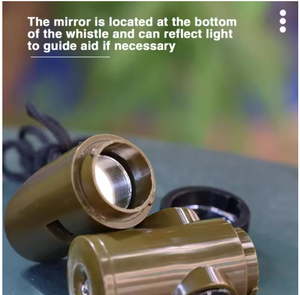 <span class=keywords><strong>Kit</strong></span> Portable 7-en-1 avec sifflet boussole loupe lampe de poche conteneur de stockage thermomètre pour Camping randonnée - Product Image 4