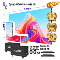 Pantalla LED Comercial RX IP65 con Frecuencia de Actualización de 7680Hz, Panel de Pared para Exteriores P2.6 P3.91, Cartel Digital para Publicidad Comercial