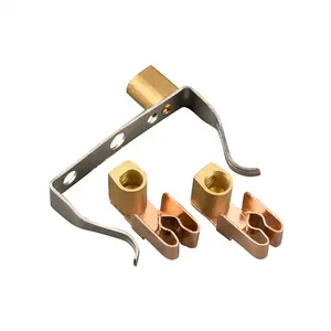 progressive stamping customized connector spare brass copper switch and socket parts for European