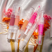 Rotate Lipgloss Private Label Waterproof Clear Vide Tubes Lip Gloss Vegan Long Lasting Lipgloss Containers
