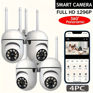 360 Derece CCTV Wifi Küçük PTZ Güvenlik Kamerası CMOS Sensör Kablosuz Gece Görüşlü Çift Yönlü Sesli Pan Tilt 2MP Hafıza Kartlı - Product Image 6