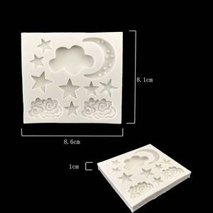 <b>Star</b> and Moon Shaped Eco-Friendly Silicone Rubber Cake Mold DIY Gummy <b>Chocolate</b> Baking Tool - Product Image 6