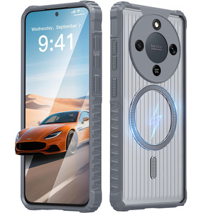<span class=keywords><strong>Coque</strong></span> de protection intégrale <span class=keywords><strong>antichoc</strong></span> avec aimant intégré à grain vertical givré pour Huawei <span class=keywords><strong>Honor</strong></span> X9D / X9C / X70 - Product Image 3