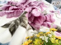 100polyester qualité super doux gaufré imprimé 200x240 double épais double chaud peluche Raschel couverture