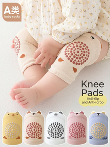 Genouillères et chauffe-jambes en coton tricoté pour bébé, antidérapants, élastiques, anti-chute, style coréen, quatre saisons, pour les 0-5 ans - Product Image 4