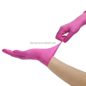 良い販売工場直接使い捨てピンクニトリル手袋ボックス非滅菌手袋食品グレード - Product Image 4