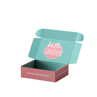 Boîte d'expédition pliable en carton ondulé écologique et colorée pour t-shirts en tissu, emballage en papier pour envoi postal