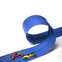 Piste de course flexible Jouets Enfants Voiture de course en alliage Piste de rampe flexible Compatible Racetrack