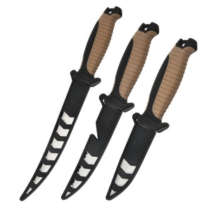 Fishing Knife Portable Camping <b>Pocket</b> Knife Stainless Steel Drop Point Blade 2mm Thickness <b>Plastic</b> Handle DIY Industrial Grade - Product Image 1