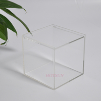 Boîte de présentation carrée en acrylique transparent pour balles de baseball, boîte de rangement en acrylique transparent, vitrine en acrylique pour balles de baseball