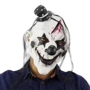 Décoration d'<span class=keywords><strong>Halloween</strong></span>, masques en silicone d'<span class=keywords><strong>Halloween</strong></span>, masque de <span class=keywords><strong>clown</strong></span> tueur, accessoire de <span class=keywords><strong>film</strong></span> avec décoration de fête - Product Image 2
