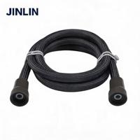 Tuyau tressé Jinlin F1/2 haute pression, flexible, anti-fuite, pour cuisine, en nylon et acier inoxydable SUS304.