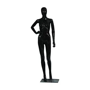 热卖抽象全身女性人体模型时尚站立假人塑料女性模型PP材料服装橱窗展示
