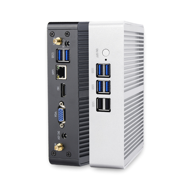 Intel I3 I5 I7 Industrial Computer Full Aluminum Metal Case Fanless Industrial Mini PC Computer