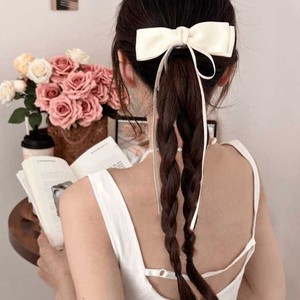 Elegant Ribbon Bow Hair Clips, Advanced Sense Duckbill Clips for Low Ponytail & Half Up Hairstyle - Product Image 2