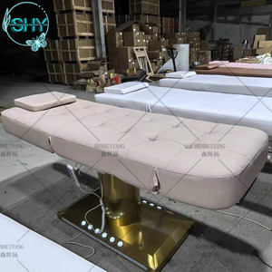 Table de massage et lit de beauté électrique réglable et portable, grand format, de luxe, pour salon de beauté, spa thermique thaïlandais, soins des cils et du visage - Product Image 6