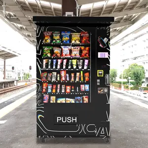 Zhongda Looking For Agent Combo Snack Cold Drink Vending Machine Combo Beverage Vending Machine with metal canopy for outdoor