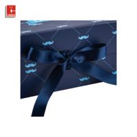 Caja de Regalo Plegable con Cierre Magnético y Diseño de Logotipo Personalizado, para Empaque de Cosméticos, con Lazo