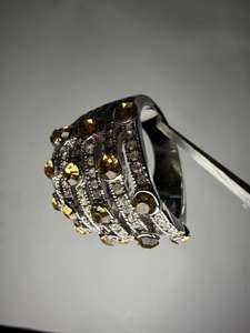 Anillo Tradicional Ajustable de Lujo con Cristales Multicolores, Bañado en Oro, con Piedras Preciosas Naturales Arcoíris para Mujer, Hecho en China - Product Image 2