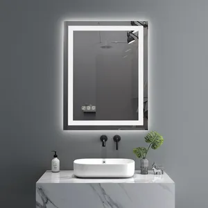 5 Sterne hochwertige moderne Design CE-Licht einstellbare rahmenlose Touchscreen Badezimmer beleuchtete Spiegel leuchte LED