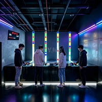 Système de Défi Interactif Immersif pour Salle de Jeu : Service Tout-en-un avec Entraînement à la Réaction des Couleurs Guidé par l'Écran et Jeu de Tapotement de Boutons