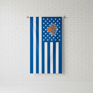Drapeau <span class=keywords><strong>NBA</strong></span> <span class=keywords><strong>New</strong></span> <span class=keywords><strong>York</strong></span> Knicks 90x150cm, imprimé numériquement, imperméable, séchage rapide, bannière en polyester pour événements sportifs - Direct usine - Product Image 2