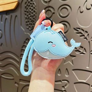 Cartoon Marine Animal <b>Keychain</b> Set Cute Leather Dolphin Whale Pendant Creative Shark Bag Charm Fashionable Car Accessories Gift - Product Image 6