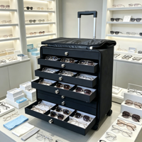 Étui de luxe pour lunettes de soleil en EVA, 120 pièces, valise pour montures optiques, étuis de présentation portables pour lunettes