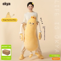 Oreiller de sommeil apaisant en peluche OKYA Mango King pour filles, adultes, nourrissons, femmes enceintes, jouet de confort en coton PP