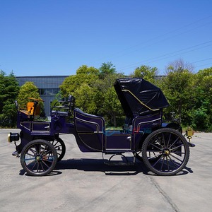 Chariot électrique bleu à quatre roues pour mariage et visites touristiques, fabriqué directement par l'usine Zhenda, personnalisable. - Product Image 5