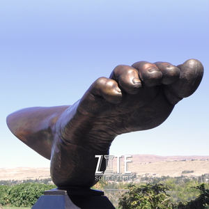 Giardino esterno decorazione di arte di grandi dimensioni in metallo scultura in bronzo del piede bigfoot statua - Product Image 3