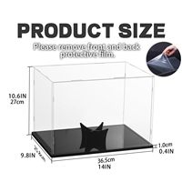 Vitrine de présentation transparente en acrylique écologique, portable, amovible et anti-poussière pour objets de collection et figurines, rangement domestique