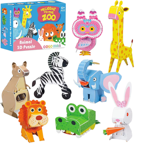 Rompecabezas 3D Personalizado de Animales con Temática de Zoológico, Juguete Educativo para Niños, Ayuda para el Aprendizaje Temprano, OEM, ODM, Venta al Por Mayor - Product Image 1