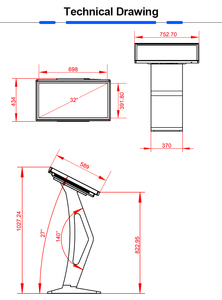 Fábrica OEM 32 pulgadas interior interactivo todo en uno LCD pantalla táctil tótem Monitor de pie quiosco - Product Image 6