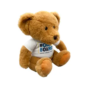 New Arrival Wholesale Custom Brown Colors Teddy Bear With T Shirt Soft Stuffed Animals Plush Bear
