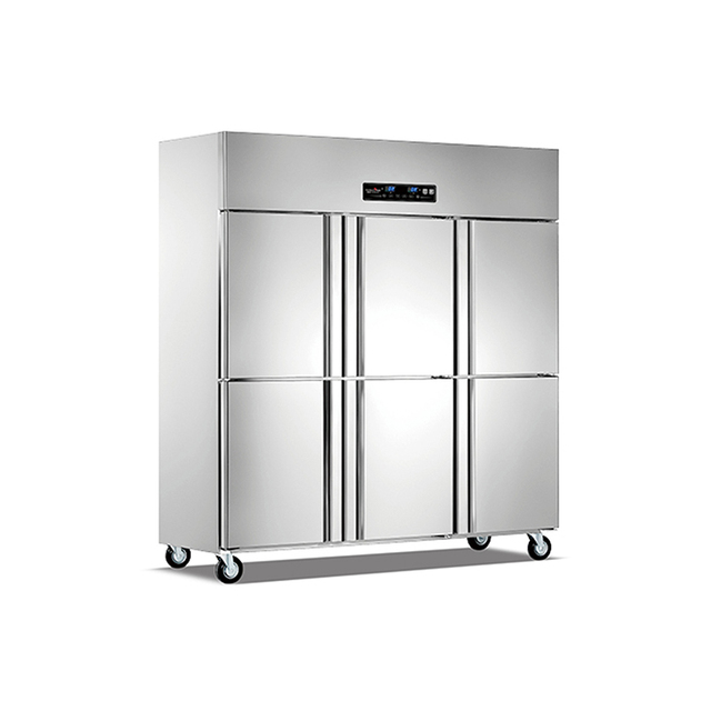 Six Door Upright Deep Freezer Commercial Stainless Steel Vertical Refrigerator Suitable Refrigeration Equipment for Ships