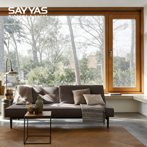 SAYYAS F120 Cadre de fenêtre en <span class=keywords><strong>bois</strong></span> recouvert d'aluminium ouvrable, étanche, résistant à l'humidité, taille personnalisée pour la rénovation de salle de bain et de cuisine - Product Image 1
