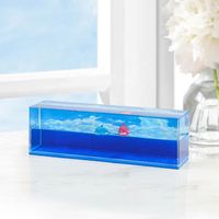 OEM et ODM 20 cm Acrylique Cube Flotteur d'Eau Flotteur à Bulles d'Huile Presse-Papiers Liquide Globe d'Eau