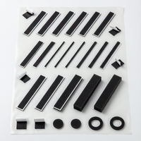 Pads adhésifs double face pour plaques d'immatriculation 90mm 20mm 2mm