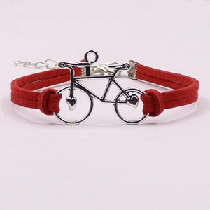 Nhà Sản Xuất Chu Kỳ Xe Đạp Quyến Rũ Đi Xe Đạp Chủ Đề Vòng Đeo Tay Của Người Đàn Ông Da Lộn Da Dây Phụ Nữ Xe Đạp Vòng Đeo Tay Quyến Rũ - Product Image 3