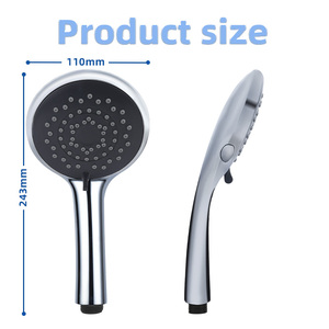 Dễ dàng cài đặt và gỡ bỏ cài đặt bề mặt phòng tắm ABS cầm tay vòi hoa sen tay Chrome 3 chức năng phun mô hình tay vòi hoa sen - Product Image 3