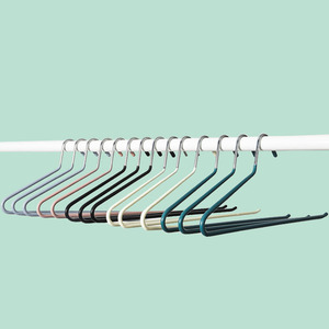 Cintres d'extérieur pour pantalons, universels, faciles à glisrer, revêtement PVC en métal, à bout ouvert - Product Image 4