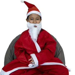 批发圣诞老人热卖表演服环保材料面料定制毛绒服装