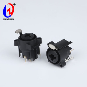 Connecteur femelle XLR 1/4 Combo <span class=keywords><strong>Jack</strong></span> Matériau de contact en laiton Boîtier en nylon <span class=keywords><strong>Prise</strong></span> de montage PCB - Product Image 3