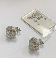 Boucles d'oreilles en argent 925 à double usage, avec un anneau et des zircons cubiques entrelacés, pour femmes, accessoires élégants pour banquets, boucles d'oreilles en gros