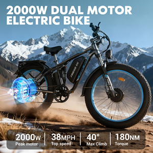 Bici Elettrica da Neve e Sterrato con Pneumatici Fat da 26*4.0'', Doppio Motore, Freno Idraulico, 60V 25Ah, 45MPH di Picco, 5000W, Magazzino UE - Product Image 5
