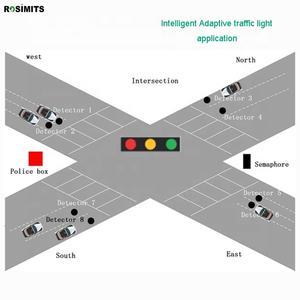 Sensor de detecção de veículos com magnetômetro de estrada, <span class=keywords><strong>detector</strong></span> de circuito sem fio para semáforo adaptativo - Product Image 2